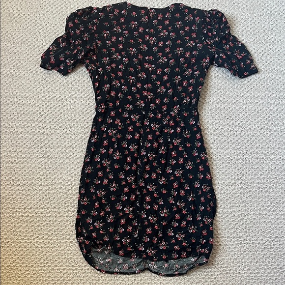 Leith Black Floral Asymmetrical Dress - Picture 4 of 5